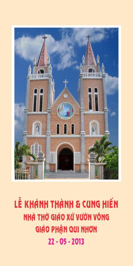 Thiệp mời lễ khánh thành nhà thờ giáo xứ Vườn Vông