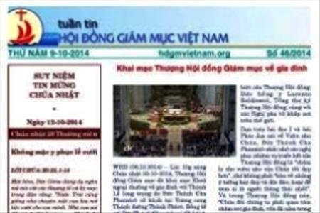 Tuần tin Hội đồng Giám mục Việt Nam số 47/2014