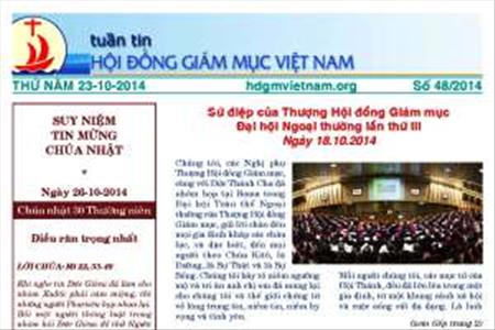 Tuần tin Hội đồng Giám mục Việt Nam số 52/2014