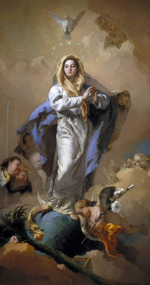 Đức Maria Vô Nhiễm và tranh của G. TIEPOLO