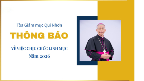 Tòa Giám mục Qui Nhơn: Thông báo về việc chịu chức Linh mục năm 2026