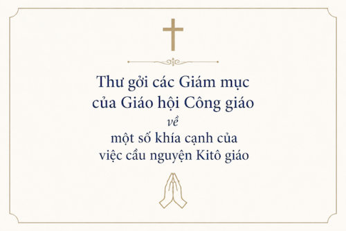 Thư gởi các Giám mục của Giáo hội Công giáo về một số khía cạnh của việc cầu nguyện Kitô giáo